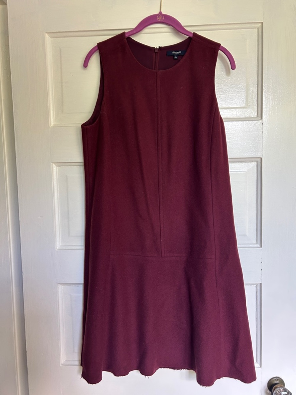 Madewell Sleeveless Shift Dress in Deep Wine